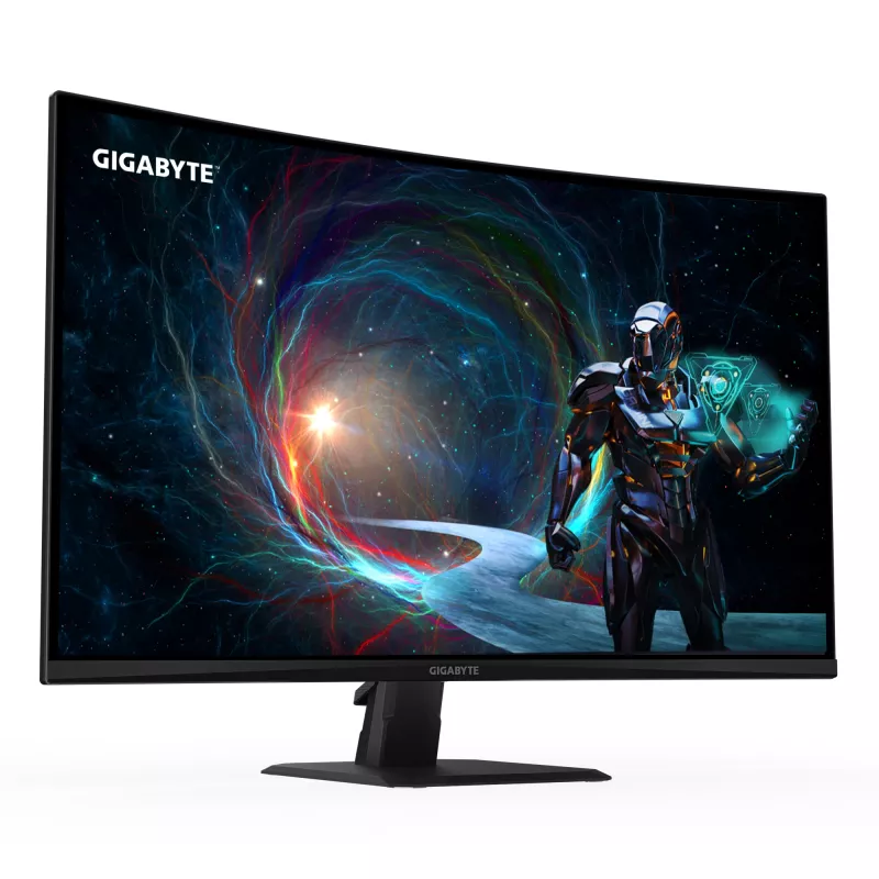 GIGABYTE GS32QCA 31,5 collu QHD izliekts spēļu monitors - 2560 x 1440, 180Hz, 1ms, 250 cd/m², FreeSync, HDR gatavs, HDMI 2.0, DisplayPort 1.4