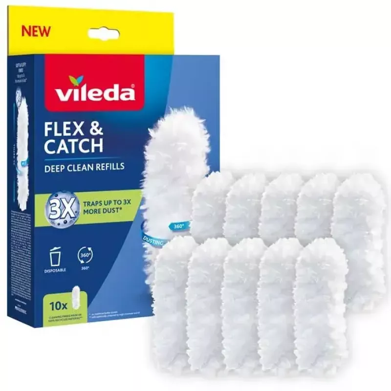 Putekļu slotiņas uzpildes komplekts VILEDA Flex&Catch 177662 - 10 rezerves ieliktņi