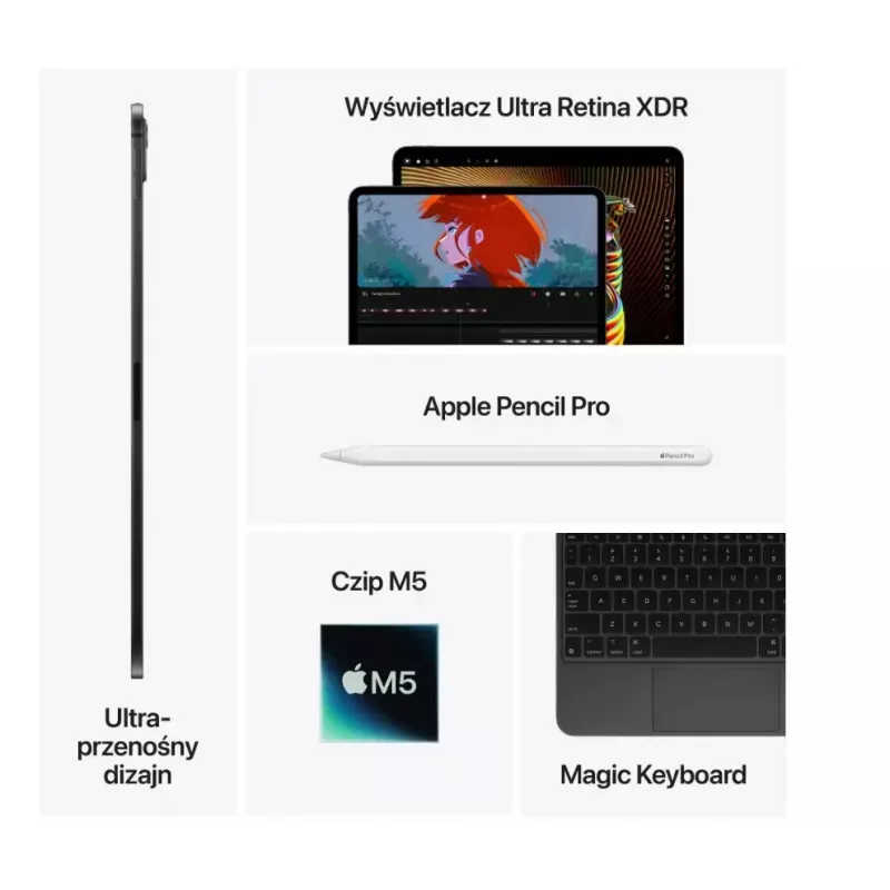 Planšetdators Apple iPad Pro 13 collas M5 16GB 1TB iPadOS