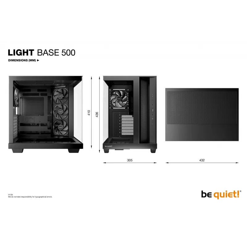 Datora korpuss be quiet! Light Base 500 Midi Tower melns