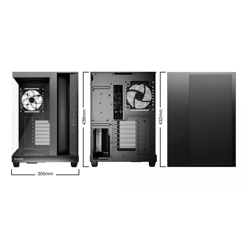 PC korpuss be quiet! Light Base 500 LX Melns Midi Tower ATX 3x 120 mm ventilatori