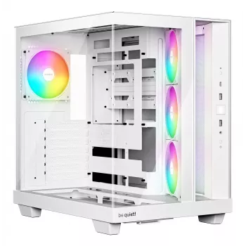 PC korpuss be quiet Light Base 500 LX balta Midi Tower ATX/PS2 PSU atbalsts 3x120 mm priekšā 1x120 mm aizmugurē atbalsta 2,5/3,5 collu diskus 305×436×432 mm