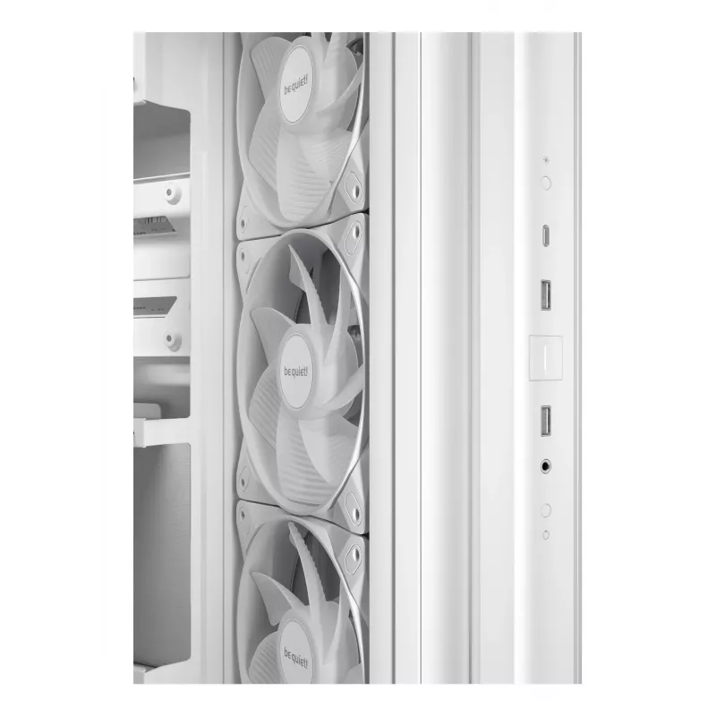 PC korpuss be quiet Light Base 500 LX balta Midi Tower ATX/PS2 PSU atbalsts 3x120 mm priekšā 1x120 mm aizmugurē atbalsta 2,5/3,5 collu diskus 305×436×432 mm