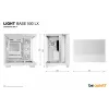 PC korpuss be quiet Light Base 500 LX balta Midi Tower ATX/PS2 PSU atbalsts 3x120 mm priekšā 1x120 mm aizmugurē atbalsta 2,5/3,5 collu diskus 305×436×432 mm