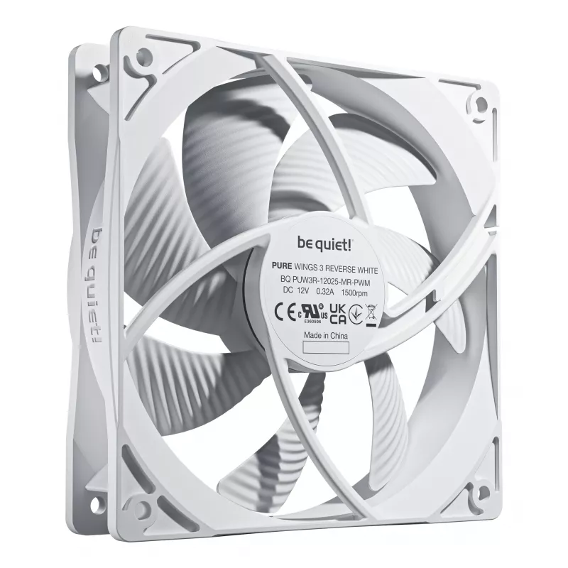 be quiet! Pure Wings 3 120mm | PWM Reverse balta Triple-Pack Computer case Fan 12 cm 3 gab.