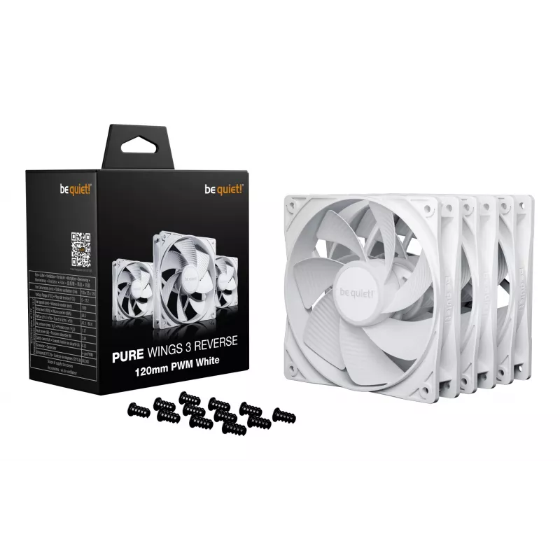 be quiet! Pure Wings 3 120mm | PWM Reverse balta Triple-Pack Computer case Fan 12 cm 3 gab.