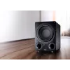 Aktīvais zemfrekvences skaļrunis Magnat Alpha RS12 — 12 collu draiveris, 120 W RMS, 20–200 Hz, D klase, melns