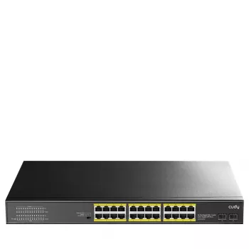 CUDY Gigabit PoE+ slēdzis 24 porti ar 2 Gigabit Sfp portiem Modelis GS1028PS2