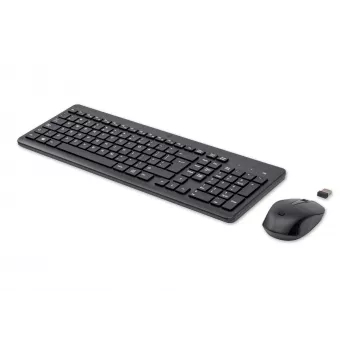HP 330 Wireless pele and tastatūra Combination, Full-size (100%), bezvadu, RF Wireless, QWERTY, melna, iekļauta pele