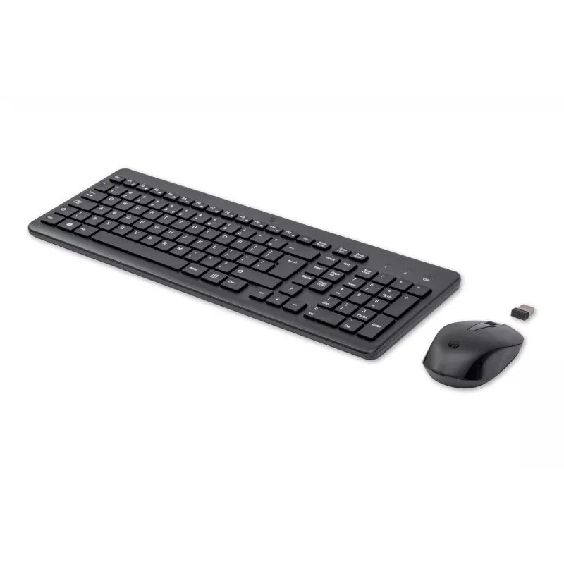 HP 330 Wireless pele and tastatūra Combination, Full-size (100%), bezvadu, RF Wireless, QWERTY, melna, iekļauta pele