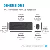 HP 330 Wireless pele and tastatūra Combination, Full-size (100%), bezvadu, RF Wireless, QWERTY, melna, iekļauta pele