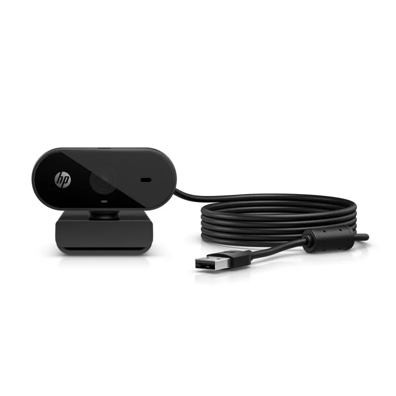 HP 320 FHD tīmekļa kamera, 1920 x 1080 pikseļi, Full HD, 30 kadri sekundē, Mājas, USB, melna