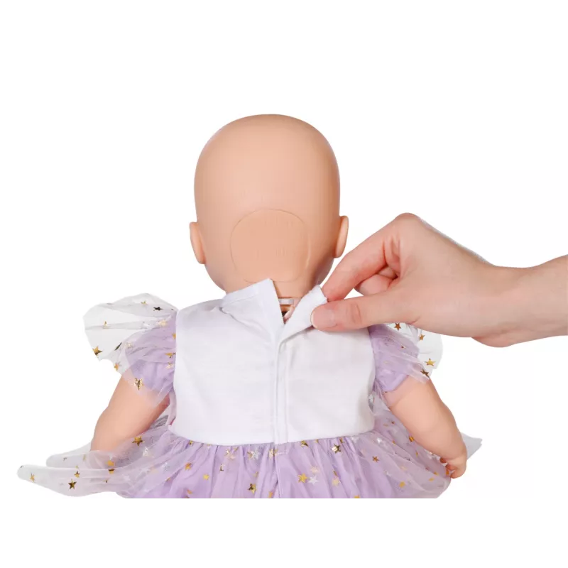 Leļļu kleita ZAPF BABY born Ceriņu tilla kleita 43 cm lellēm, audums, daudzkrāsaina, salokāma, vecums 3+