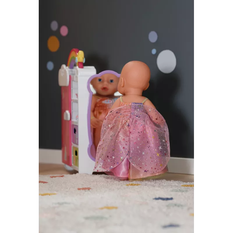 Leļļu kleita ZAPF BABY born Varavīksnes naktskrekls 3–12 gadiem, tekstila, daudzkrāsu, salokāma