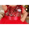 Leļļu kleita ZAPF BABY born Ziemassvētku kleita 43 cm lellēm, tekstils, daudzkrāsaina, salokāma, vecums 3–12