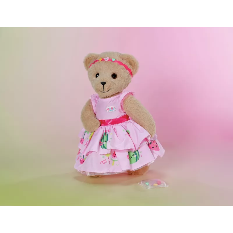 Leļļu kleita ZAPF BABY born Kleita ar Pinplay 43 cm lellei, daudzkrāsaina, salokāma, vecumam 3+