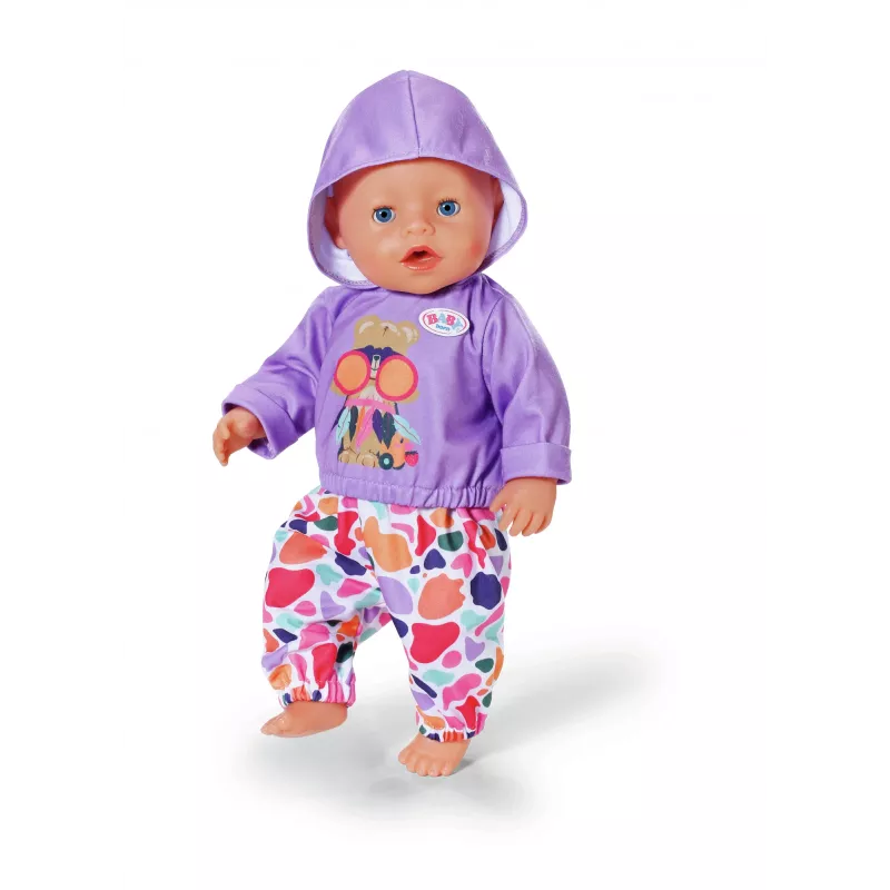 Leļļu apģērbu komplekts ZAPF BABY born Džemperis ar kapuci Apģērbs 43 cm lellēm, daudzkrāsains, ieteicamais vecums 3+