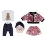 Leļļu apģērbu komplekts ZAPF BABY born Glam Outfit 43 cm lellēm, daudzkrāsains, salokāms, no 3 gadu vecuma