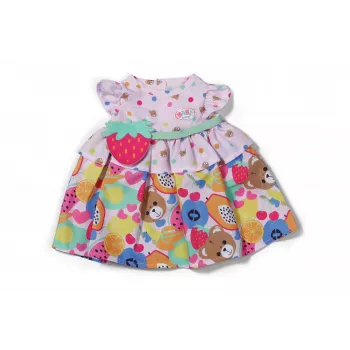 Leļļu kleita ZAPF BABY born Dress Fruit 43 cm lellēm, daudzkrāsaina, salokāma, vecumam 3+
