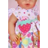 Leļļu kleita ZAPF BABY born Dress Fruit 43 cm lellēm, daudzkrāsaina, salokāma, vecumam 3+