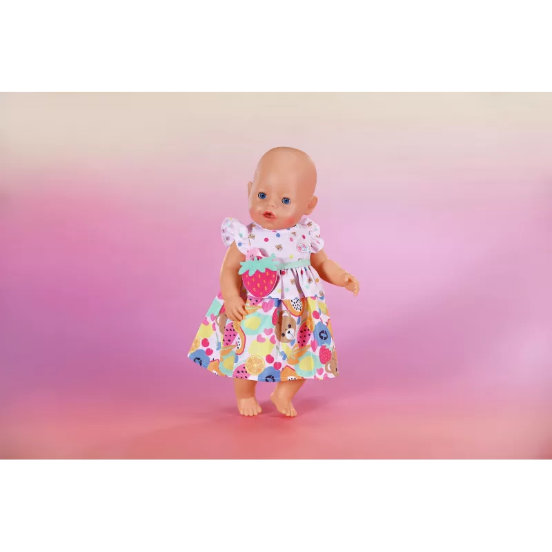 Leļļu kleita ZAPF BABY born Dress Fruit 43 cm lellēm, daudzkrāsaina, salokāma, vecumam 3+