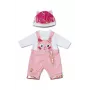 Leļļu apģērbu komplekts ZAPF BABY born Onesie ar cepuri 43 cm lellēm, daudzkrāsains, salokāms, vecumam 3+