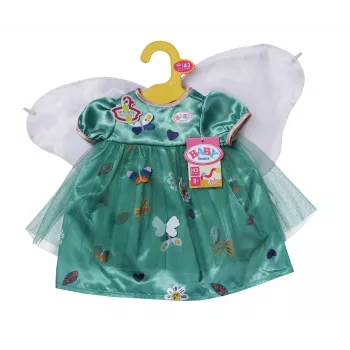 Leļļu kleita ZAPF BABY born Fairy Dress with Wings 43 cm lellēm, daudzkrāsu, salokāma, no 3 gadu vecuma