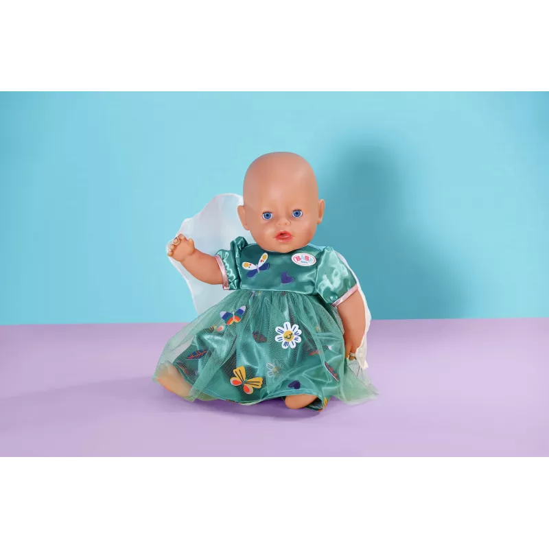 Leļļu kleita ZAPF BABY born Fairy Dress with Wings 43 cm lellēm, daudzkrāsu, salokāma, no 3 gadu vecuma