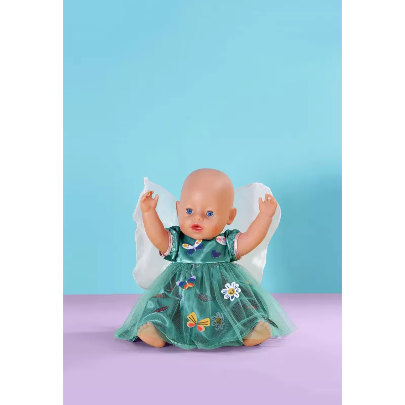 Leļļu kleita ZAPF BABY born Fairy Dress with Wings 43 cm lellēm, daudzkrāsu, salokāma, no 3 gadu vecuma