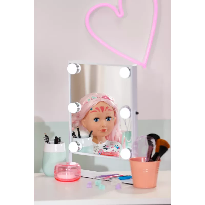 BABY born Styling Head Artist, grima/veidošanas lelles galva, sieviete, 3 gadi, daudzkrāsains