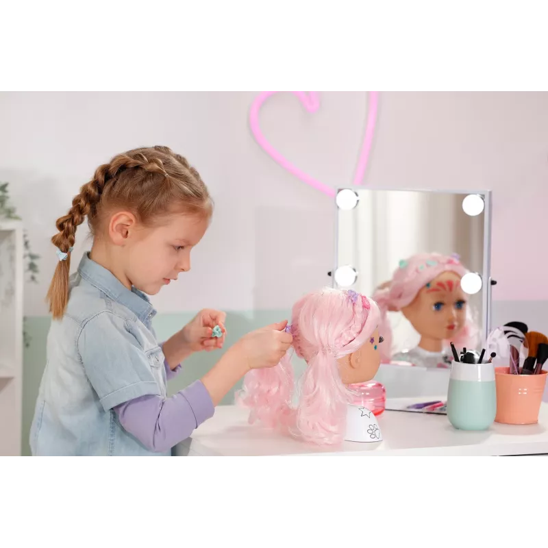 BABY born Styling Head Artist, grima/veidošanas lelles galva, sieviete, 3 gadi, daudzkrāsains