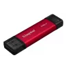 Ārējais SSD Kingston 512 GB divu USB-A/USB-C portatīvais, USB 3.2 Gen 2, lasīšana 1050 MB/s, rakstīšana 950 MB/s, melns/sarkans