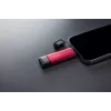 Ārējais SSD Kingston 2 TB Dual USB-A/USB-C, USB 3.2 Gen 2, lasīšanas ātrums 1050 MB/s, rakstīšanas ātrums 950 MB/s, melns/sarkans