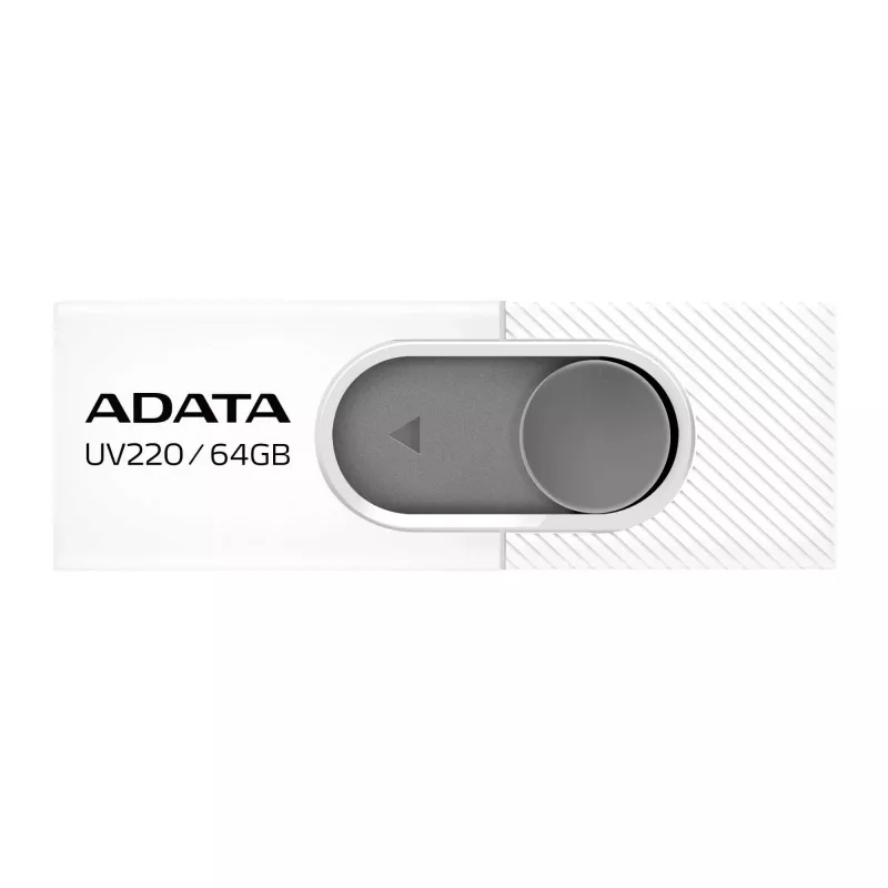 ADATA UV220 USB zibatmiņa 64 GB USB Type-A 2.0 Pelēka, Balta
