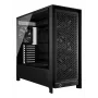 PC Midi Tower korpuss CORSAIR FRAME 5000D RS — melns, ATX/EATX atbalsts, 3x140 mm priekšējie ventilatori, rūdīts stikls, 250×556×542 mm