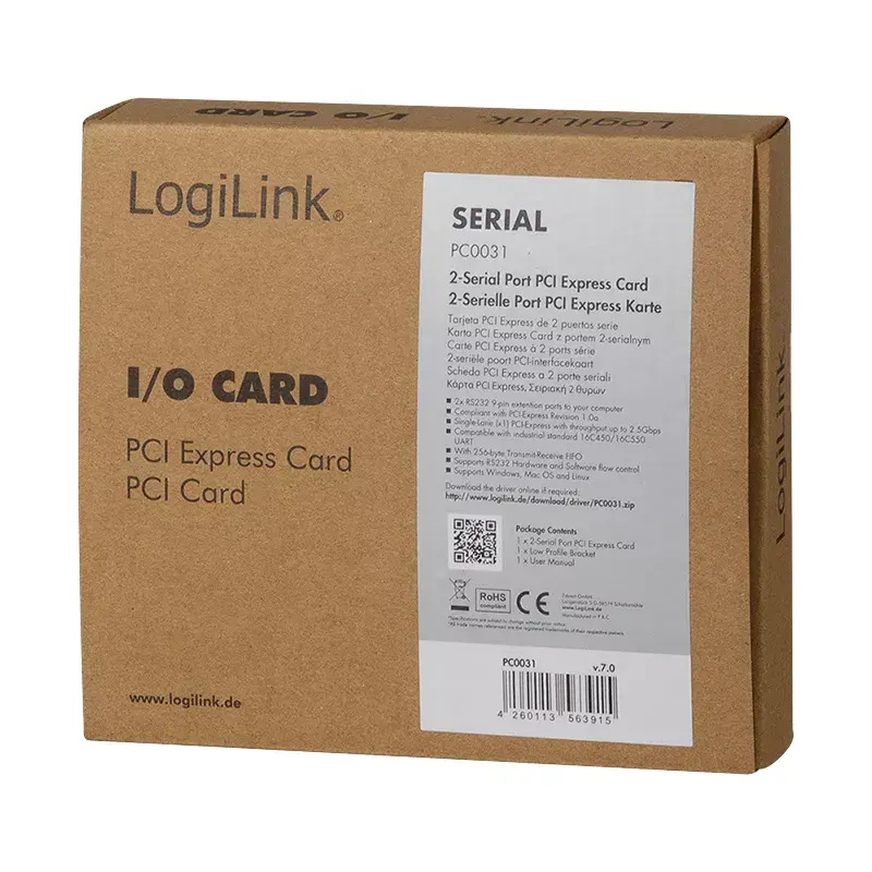 Interfeisa karte LOGILINK PC0031 — PCIe resursdators, vadu savienojums, 1 Mbit/s