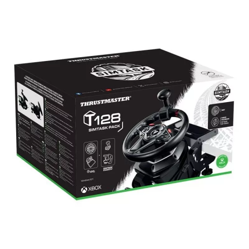 Thrustmaster T128 Melns USB stūre + pedāļi Analogā PC, Xbox One, Xbox Series S, Xbox Series X