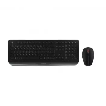 CHERRY Gentix Desktop tastatūra Pele iekļauta Birojs RF Bezvadu Šveices Melns