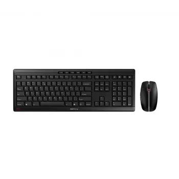 CHERRY Stream Desktop Recharge tastatūra Iekļauta pele Universāls RF Bezvadu QWERTY Angļu Melna
