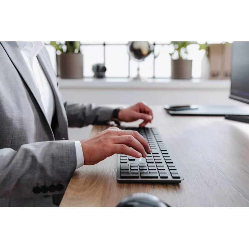 CHERRY KW X ULP tastatūra, universāla, USB + RF bezvadu + Bluetooth QWERTZ vācu, melna