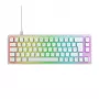 CHERRY K5V2 kompakta tastatūra spēlēm USB QWERTZ vācu balta 68 taustiņi RGB LED