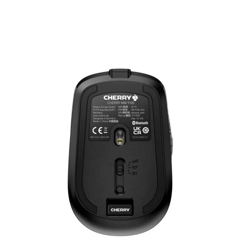CHERRY MW 9100 pele birojam abrocīga RF bezvadu + Bluetooth 2400 DPI