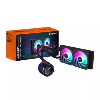 Universāls šķidruma dzesētājs GIGABYTE AORUS WATERFORCE X II 240 2x120mm ARGB ventilatori