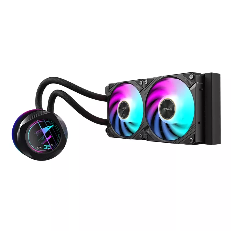 Universāls šķidruma dzesētājs GIGABYTE AORUS WATERFORCE X II 240 2x120mm ARGB ventilatori