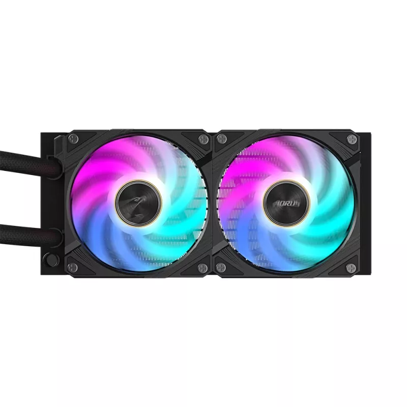 Universāls šķidruma dzesētājs GIGABYTE AORUS WATERFORCE X II 240 2x120mm ARGB ventilatori