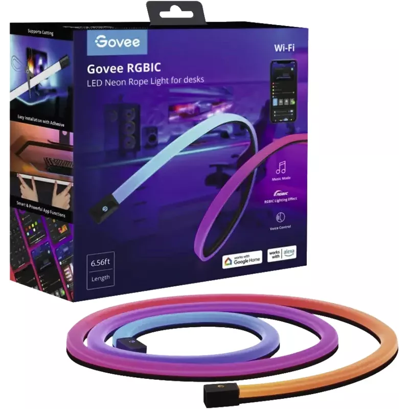 Viedā LED lente Govee H61C2 — daudzkrāsu LED lente, 36 W, 2,0 m