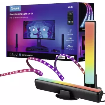 Smart lighting kit Govee H6608 — Wi‑Fi/Bluetooth, Melns, multi‑color, 3 pcs, 1.5 m kabelis