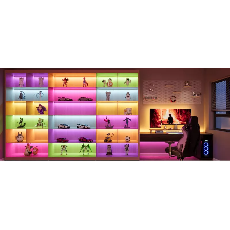Viedā LED lentes gaisma Govee Strip Light S 5 m — Wi‑Fi/Bluetooth, RGBIC, 5000 mm, balta