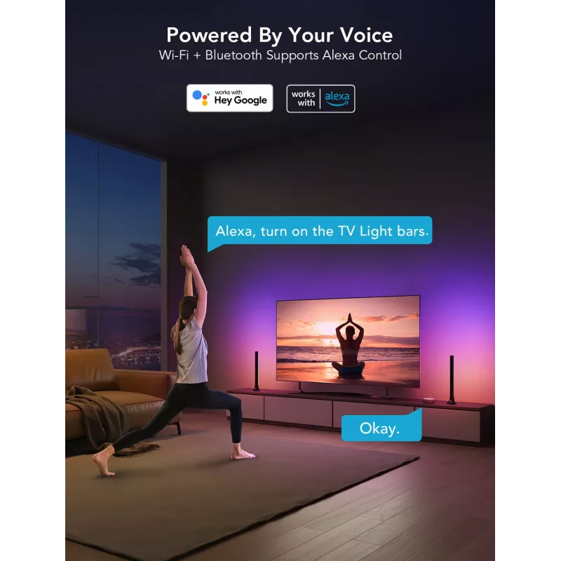 Govee H6046 TV gaismas joslas | LED apgaismojums | RGBIC, 2,4 GHz Wi-Fi, Bluetooth