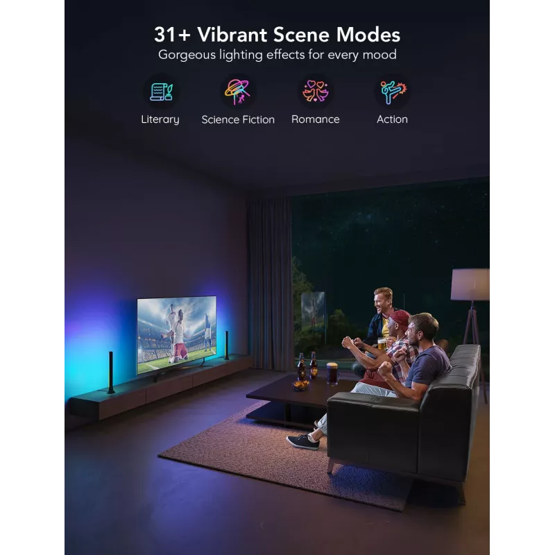 Govee H6046 TV gaismas joslas | LED apgaismojums | RGBIC, 2,4 GHz Wi-Fi, Bluetooth